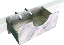 Flex-Halter mit Werkzeugschale inkl. 2 Bügelschrauben 50 x 50 mm