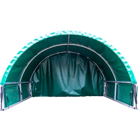 Wetterschutzplane Kleintierzelt Giebelseite