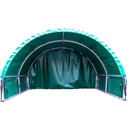 Wetterschutzplane Kleintierzelt Giebelseite