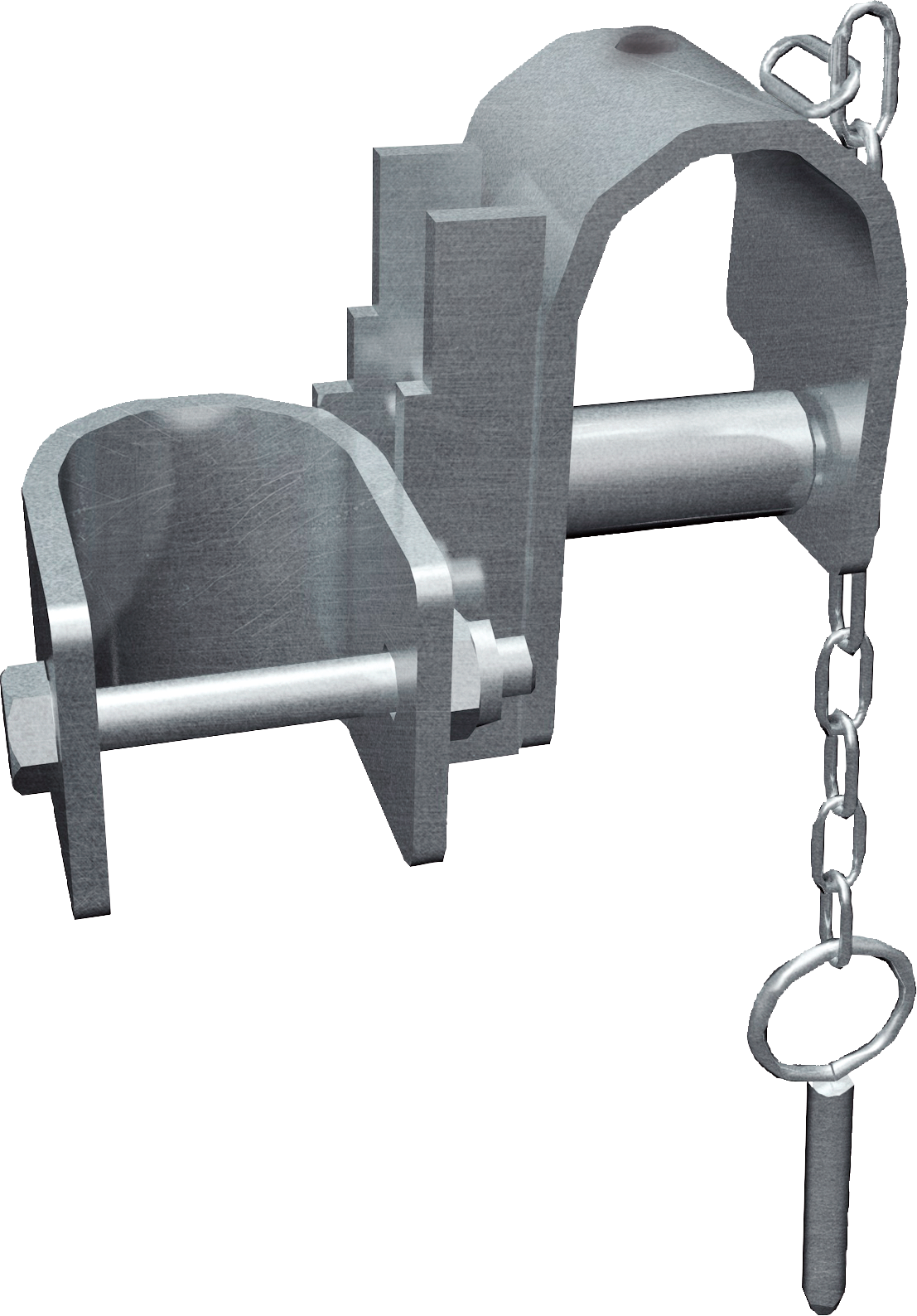 Schelle oben mit Feststellbolzen zum Rahmen zur Halsweiteneinstellung für Selbstfangfressgitter