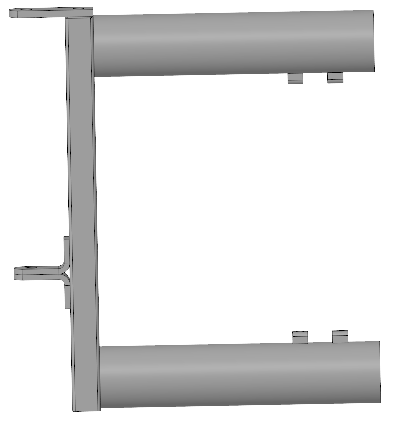 Grundteil Futtertischabtrennung 2 Rohre