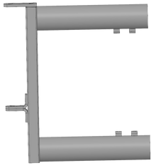 Grundteil Futtertischabtrennung 2 Rohre