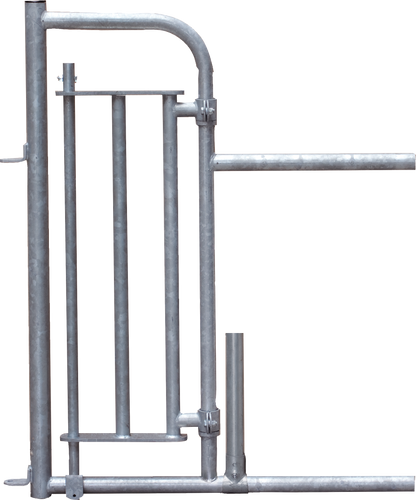 Personenschlupf für Fressgitter, mit Tür mit Mittelstütze