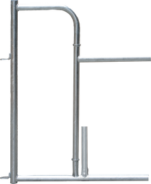 Personenschlupf für Fressgitter, ohne Tür mit Mittelstütze