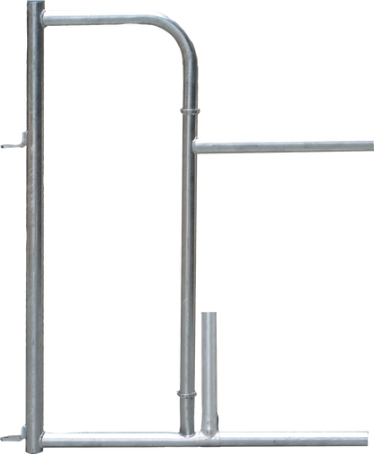 Personenschlupf für Fressgitter, ohne Tür mit Mittelstütze