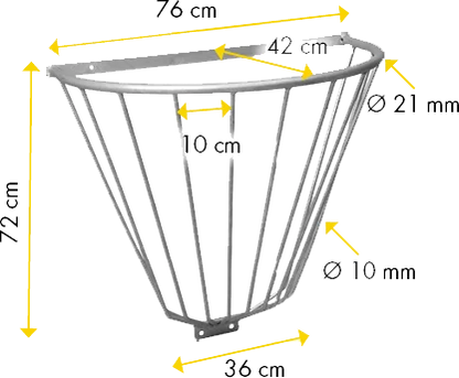 Wandraufe halbrund, verzinkt