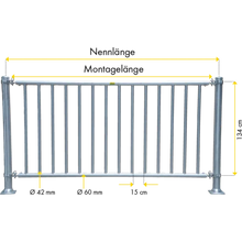 Abtrennung V mit senkrechten Rohren