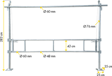 Hubtor für Treibgänge, inkl. Pfosten
