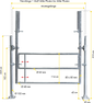 Schwenktor, verstellbar Montagelänge 2,65 - 4,10 m