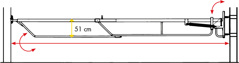 Teleskop-Hubschranke