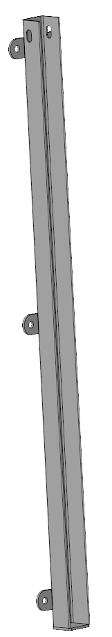 Profil an der Wand (hinten) von Kälberbox