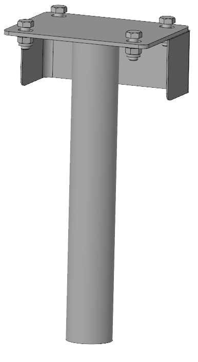 Einschubpfosten für Kälberbox zum Entmisten einzelner Doppelboxen für Pfosten vorne und hinten
