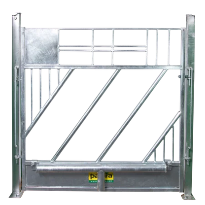 Troghalter für Tür mit Kälber-Schrägfressgitter