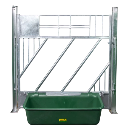 Troghalter für Tür mit Kälber-Schrägfressgitter