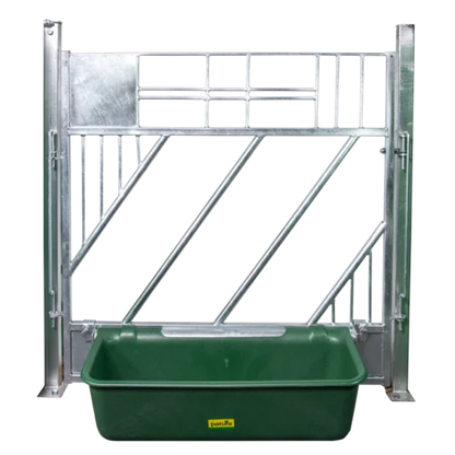 Troghalter für Tür mit Kälber-Schrägfressgitter