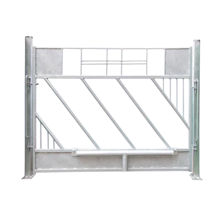 Troghalter für Tür mit Kälber-Schrägfressgitter