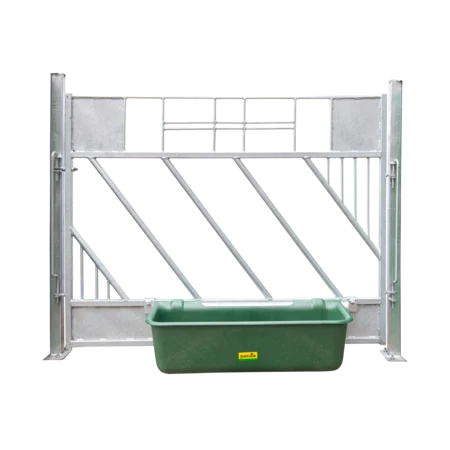 Troghalter für Tür mit Kälber-Schrägfressgitter