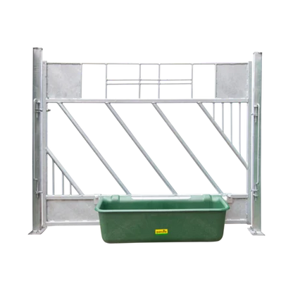 Troghalter für Tür mit Kälber-Schrägfressgitter