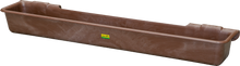 Kunststoff-Langtrog, 100 Liter, braun zum Einhängen in Rohre bis 2"