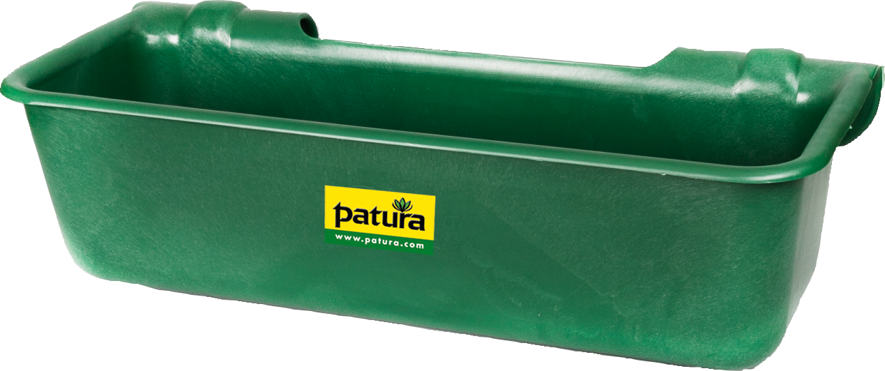Kunststoff-Langtrog, 32 Liter, grün zum Einhängen