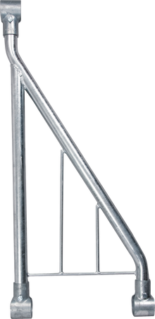 Anfangs- oder Endteil für Schrägfressgitter mit 3 T-Schellen