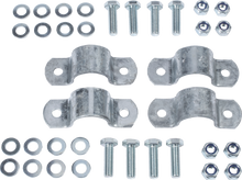 Montageset Kälberbürste Ref. 1005896 an Abtrennung leicht bzw. Rohr 42 mm 4x Vollschelle, Schrauben, Muttern