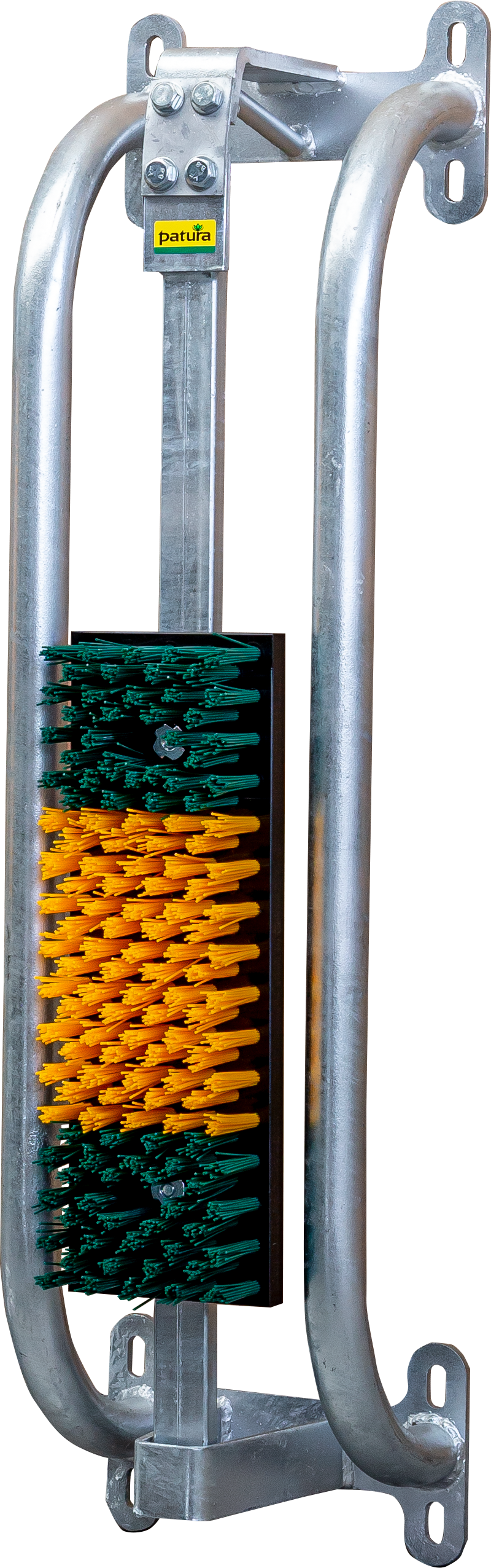 Gefederte Bürste mit Schutzrahmen