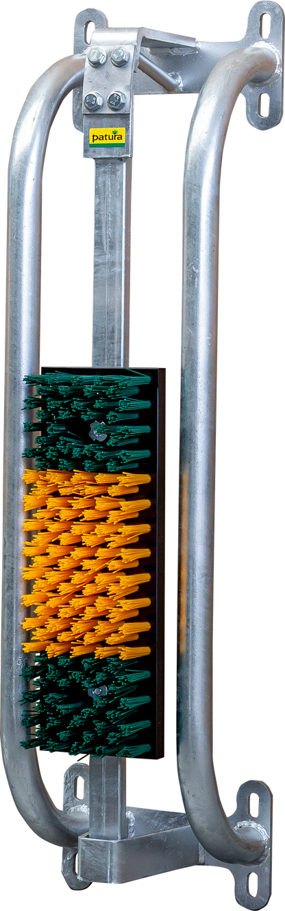 Gefederte Bürste mit Schutzrahmen