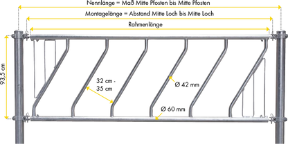 Schrägfressgitter Großvieh