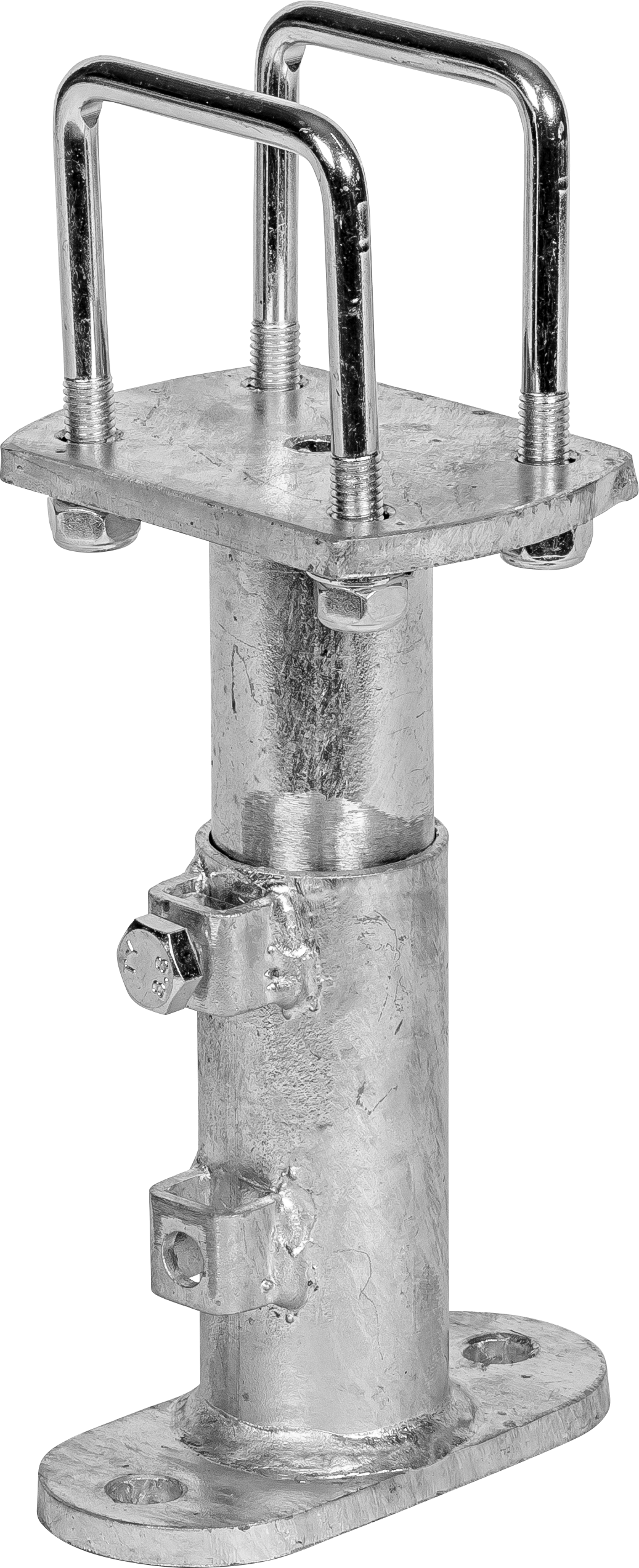 Mittelstütze Schwedenfressgitter mit Bodenplatte, Höhe 16 cm