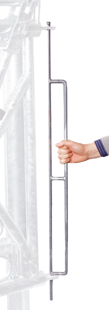 Ein-Hand-Verriegelung für Abtrennungen und Fressgitter