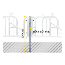 Montagepfosten für Schwedenfressgitter