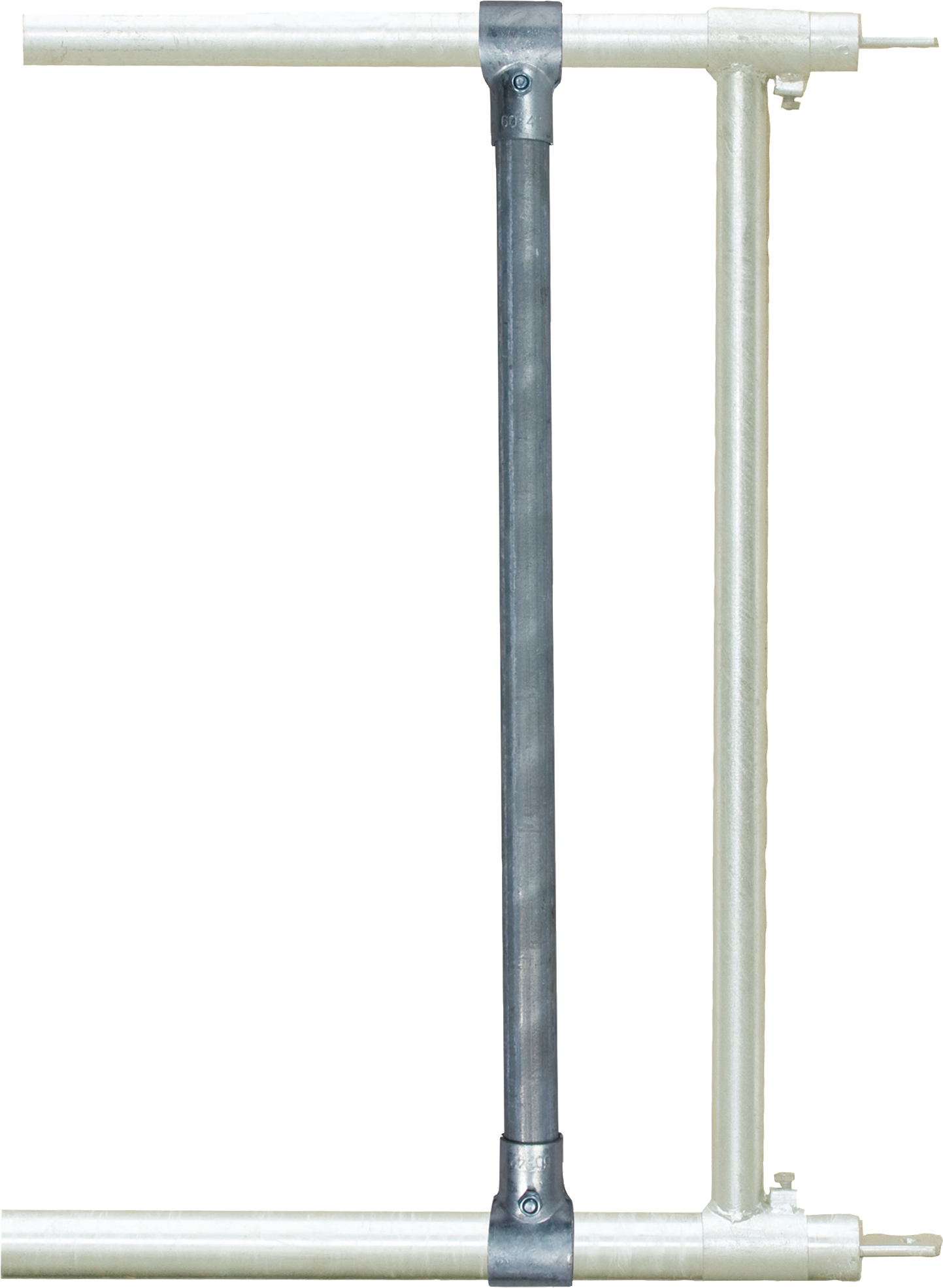 Zusatzstange mit 2 T-Schellen, 1 1/2" x 1 1/4"