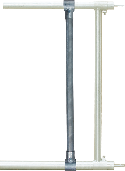 Zusatzstange mit 2 T-Schellen, 1 1/2" x 1 1/4"