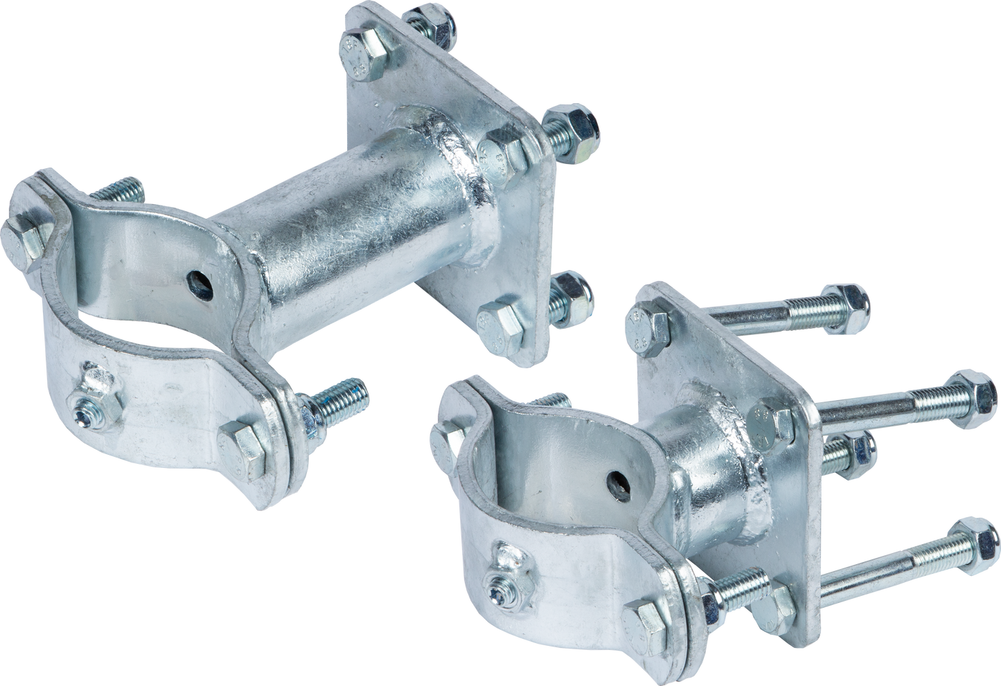 Montage-Set für Liegeboxenbügel Prima an Pfosten d=76 mm