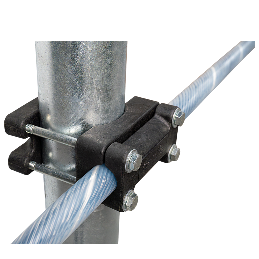 Kreuzklemme für flexibles Nackenseil