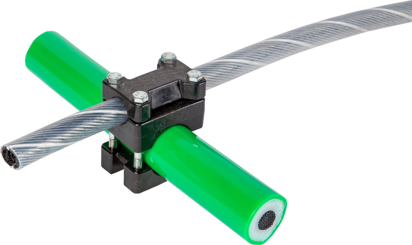 Kreuzklemme für flexibles Nackenseil