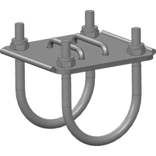 Halter für Nasengurt an Pfosten d=76 mm inkl. Bügelschraube