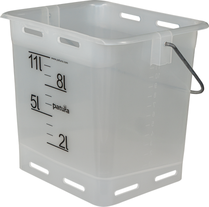 Nuckel-Tränkeeimer 13 l, transparent