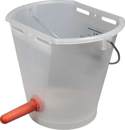 Nuckel-Tränkeeimer 9 l, transparent