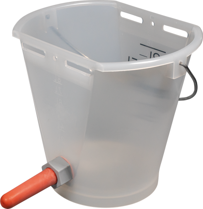 Nuckel-Tränkeeimer 9 l, transparent