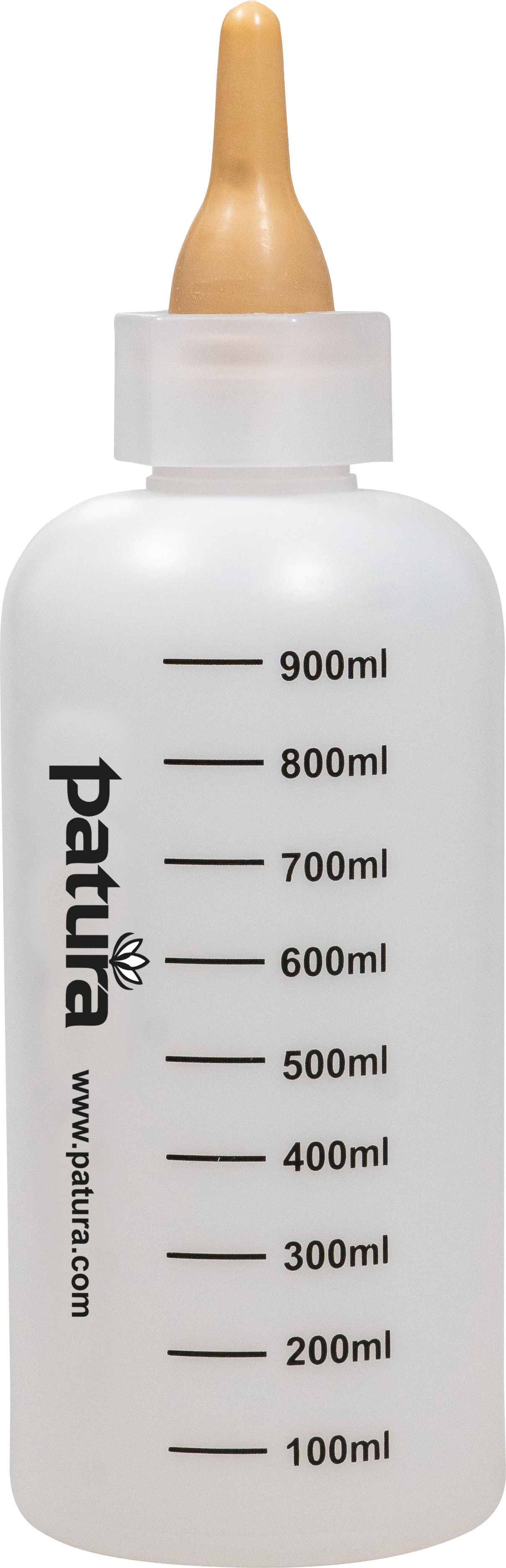 Tränkeflasche für Lämmer / kleine Kälber 1 Liter inkl. Sauger, braun, lang