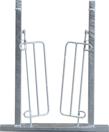 Rücklaufsperre im Treibgangrahmen für Fang- und Behandlungsanlagen für Schafe, verzinkt