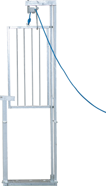 Falltor mit Seilbetätigung, für Schaf Fanganlagen, verzinkt