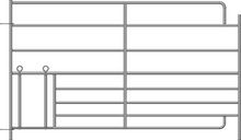 Steckfix-Horde XL mit Lämmerschlupf 8 Rohre, B= 1,83 m, Höhe 1,10 m