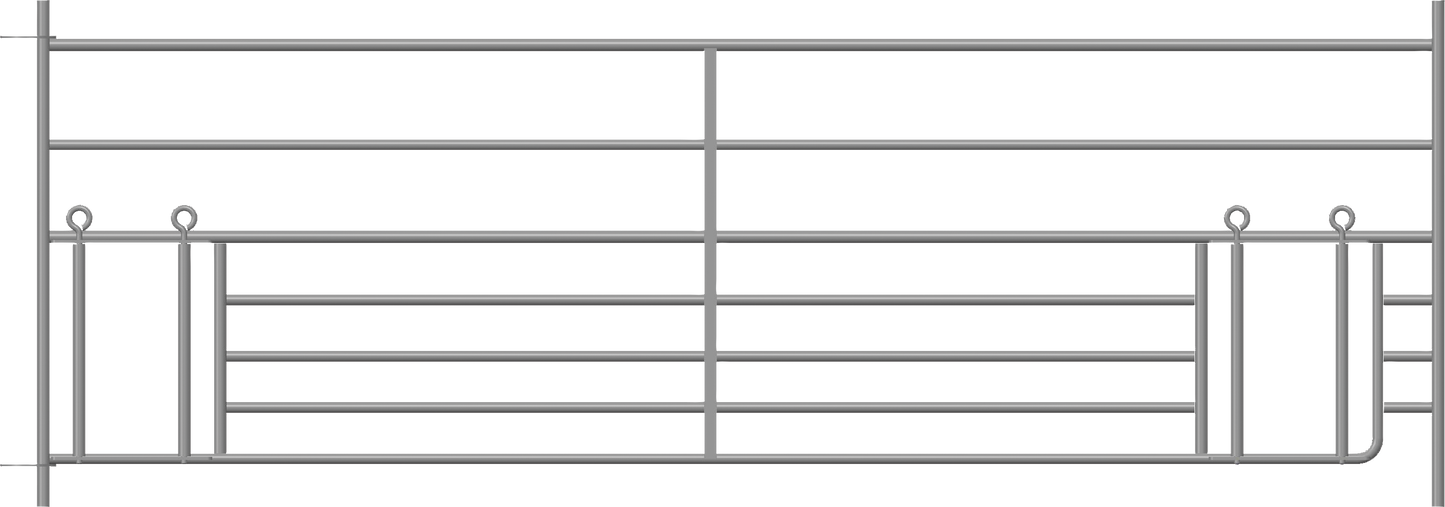 Steckfix-Horde, mit doppeltem Lämmerschl B= 2,75m Höhe 0,92 m