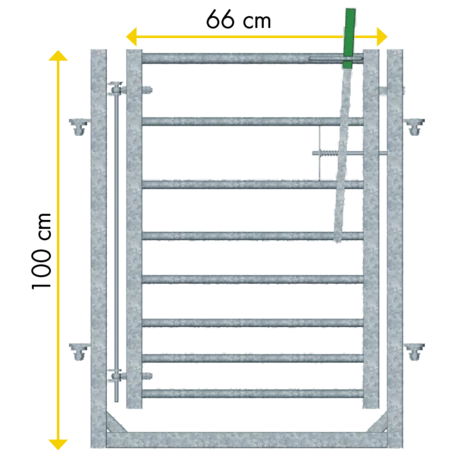 Tor mit Rahmen L=0,85m, H=1,00 m