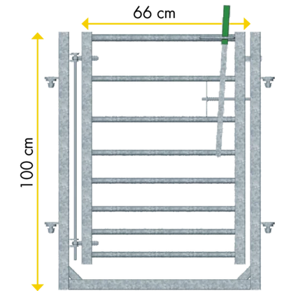 Tor mit Rahmen L=0,85m, H=1,00 m