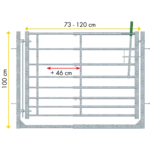 Tor mit Rahmen verstellbar L=0,94 - 1,39 m, H= 1,00 m