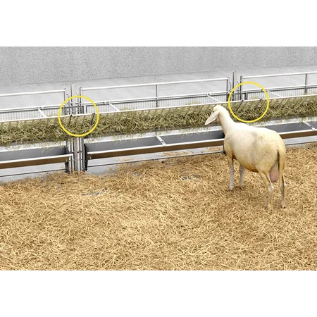 Verbinder für Heuraufe zum Einhängen in Horden